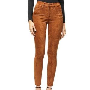 GOOD AMERICAN GOOD LEGS FAUX SUEDE PANTS SIZE 4/27